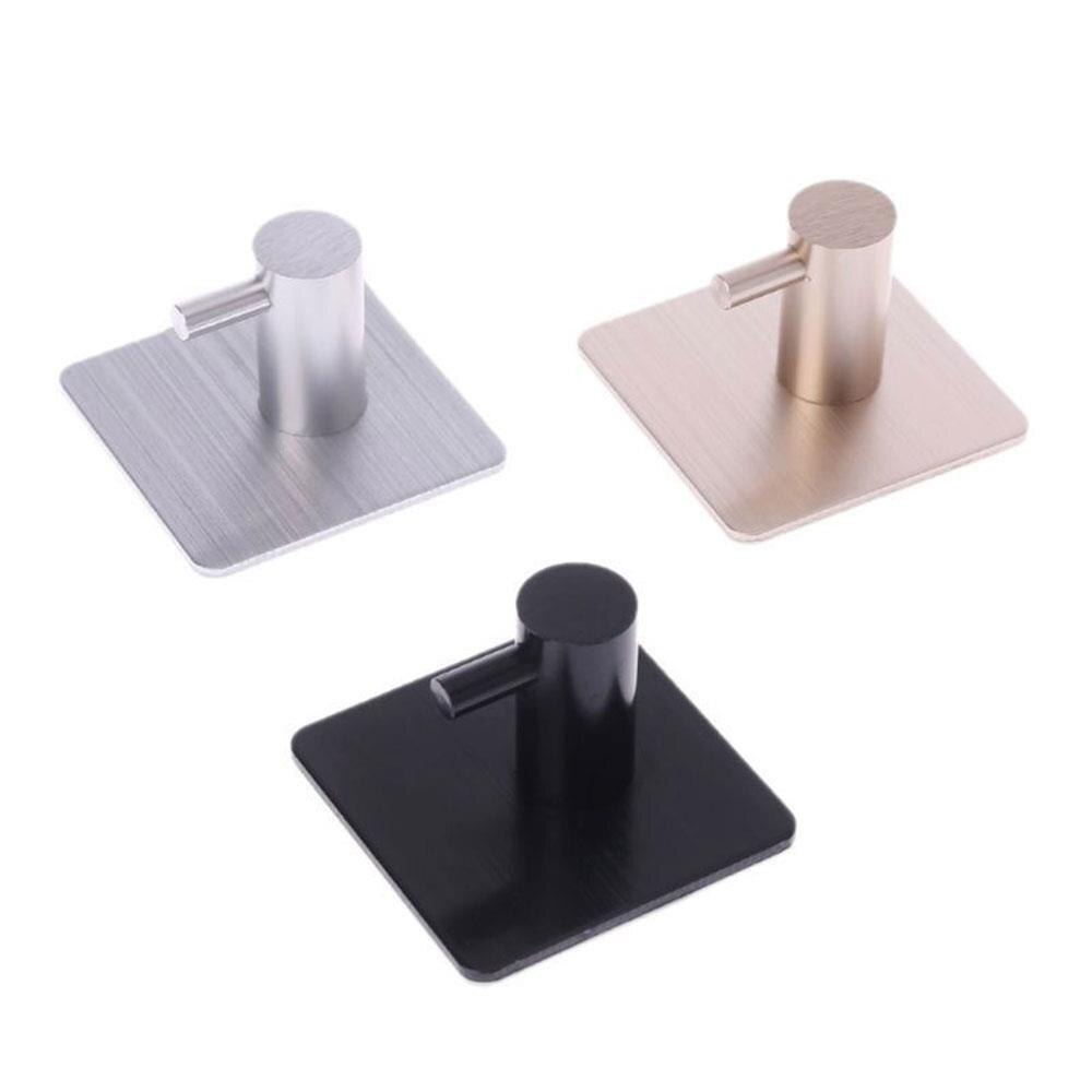 Deurhaak aluminium haak met sticker zelfklevende sleutelhouder diy duurzame handige wandhaak kantoor handdoekhouder