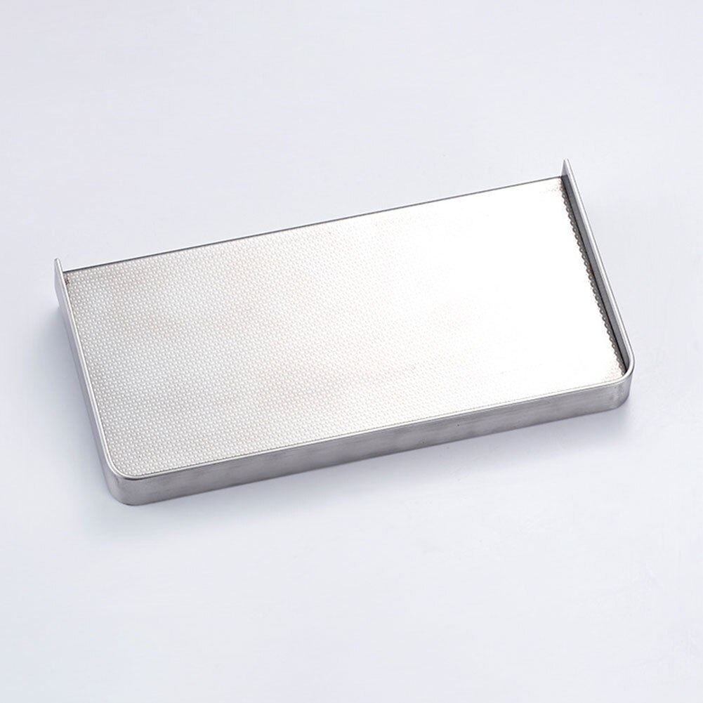 Aan de muur te bevestigen, roestvrij staal, zwarte borstel, badkamerplank met schroeven, toilet, grote opbergruimte, etagère