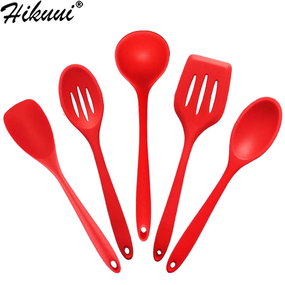 5/10 Pcs/Set Kitchen Cooking Utensil Set Heat Resistant Cooking Tools Non-Stick Nylon Spoon Spatula Baking Kits Accessories