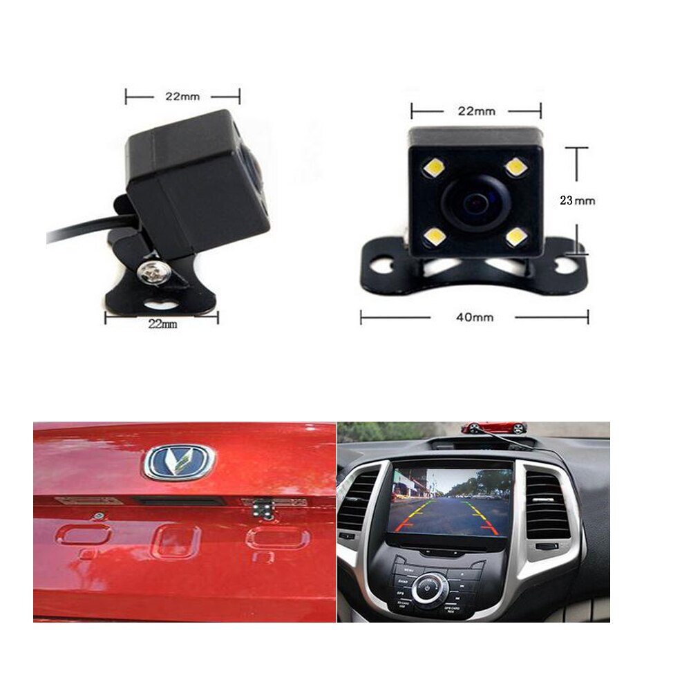 Podofo – caméra de recul CCD HD pour voiture, moniteur arrière, aide au stationnement, caméra universelle, vue avant et arrière, étanche