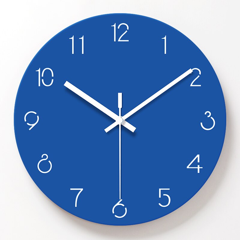 Mute Modern Large Wall Clock Silent Clocks for Home Kitchen Living Room Decor Battery Operated: C