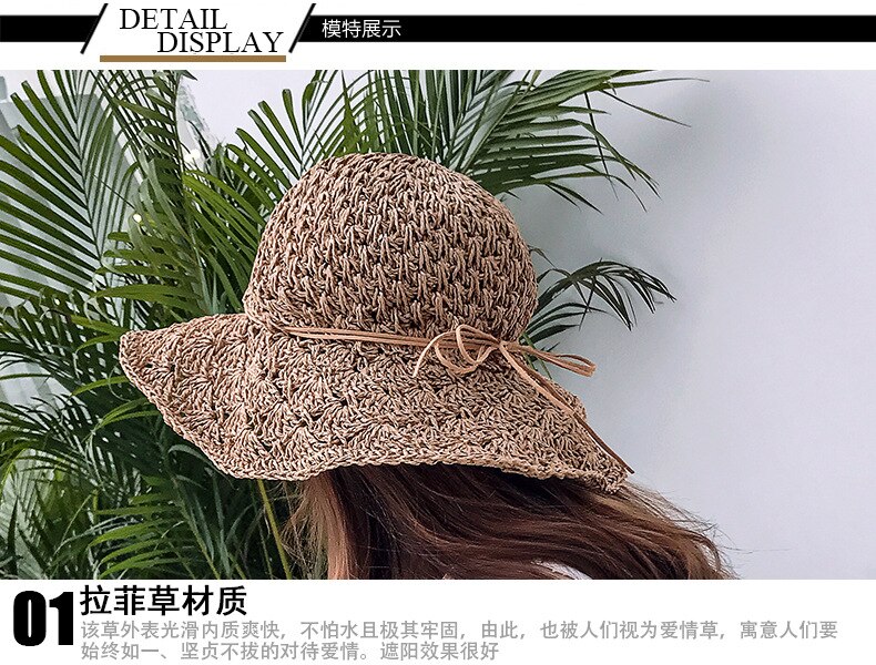 La Europa de los Estados Unidos Simple playa verano gorras casuales de mujer Panamá sombreros de señora de las mujeres de la de ala plana paja gorro para el sol Niña
