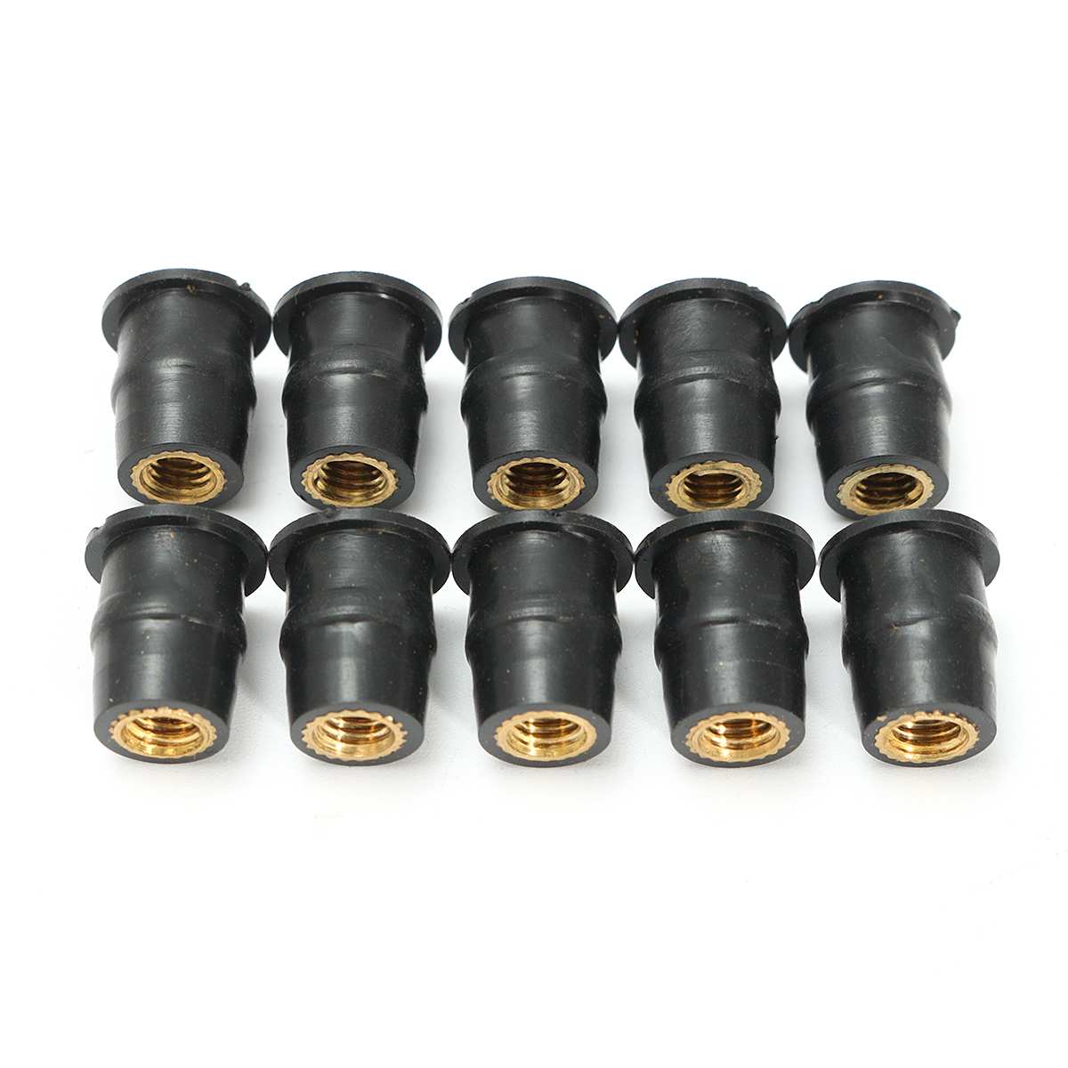 10x M5 5mm Metric Rubber Well Nuts Windscreen Fairing Cowl