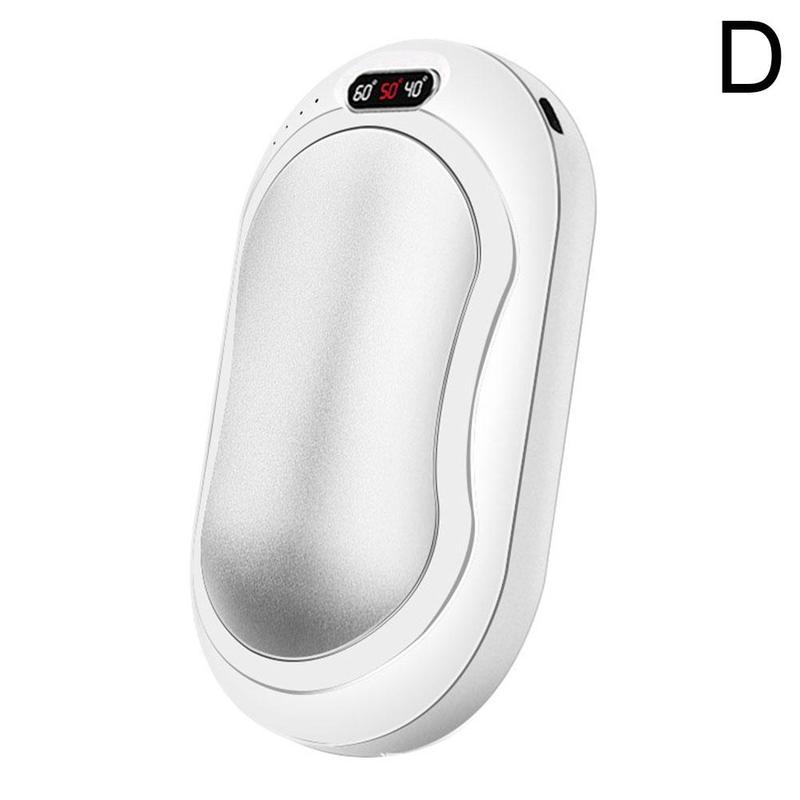 10000mAh Hand Warmer USB Power Bank Portable Electric Pocket Hand Warmer Digital Display Flashlight Christma with Cloth Bag: 4