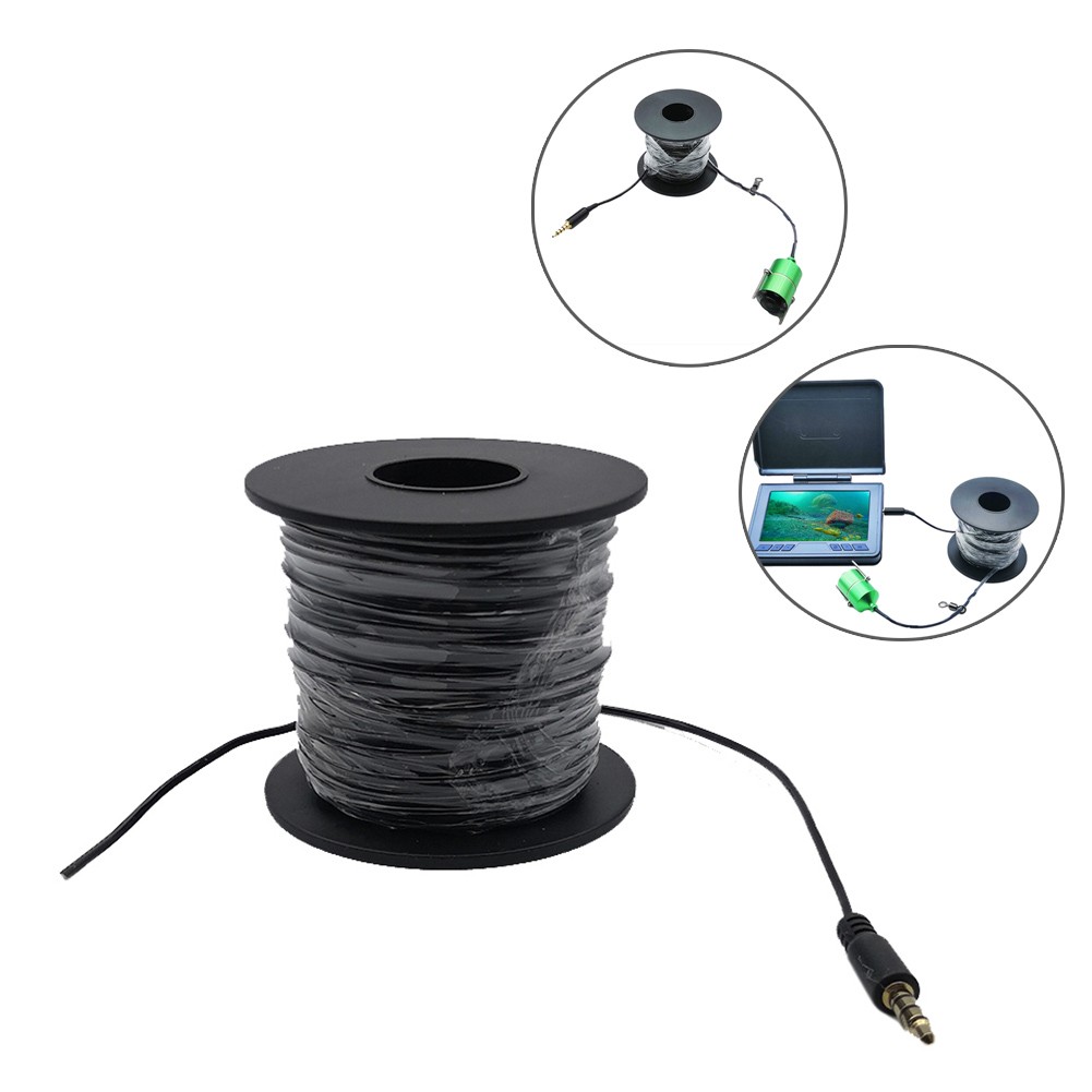 20m Angeln Kamera Kabel Mit Kopfhörer Stecker Unterwasser Kamera Daten Übertragung Linie 154lb(70kg) fischerei-Werkzeug Bewältigen
