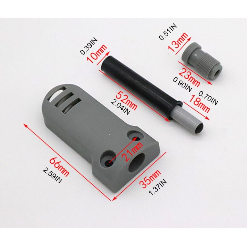 Soft Close Keuken Deur Demper Kabinet Kast Lade Stopper Rustig Dichter Push Type Magnetische Vangst Pack Van 2