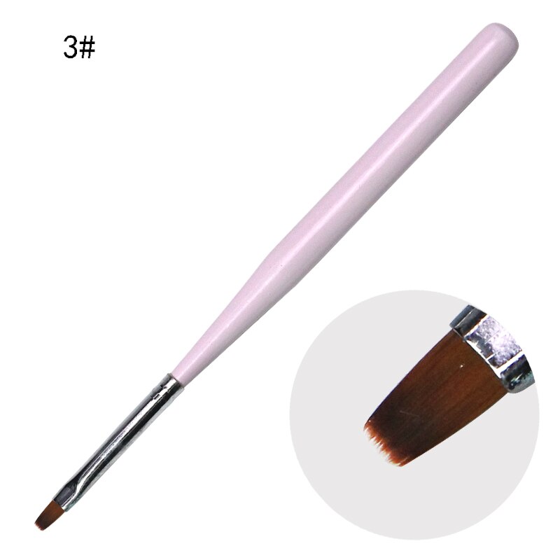 Esnol langt hår negle liner tegning maleri pensel ultra-tynd linje pen træhåndtag nail art værktøj negle diy udstyr