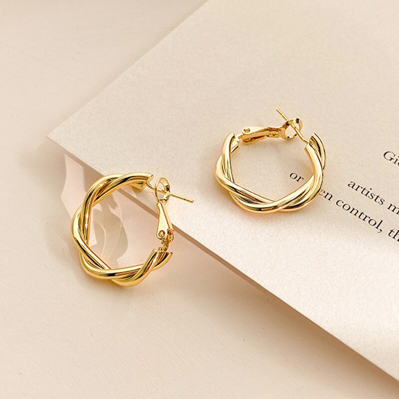 minimalistischen Kette Ohrringe für Frauen Trendy Geometrische Hoop Erklärung Ohrringe Partei Schmuck: style 01