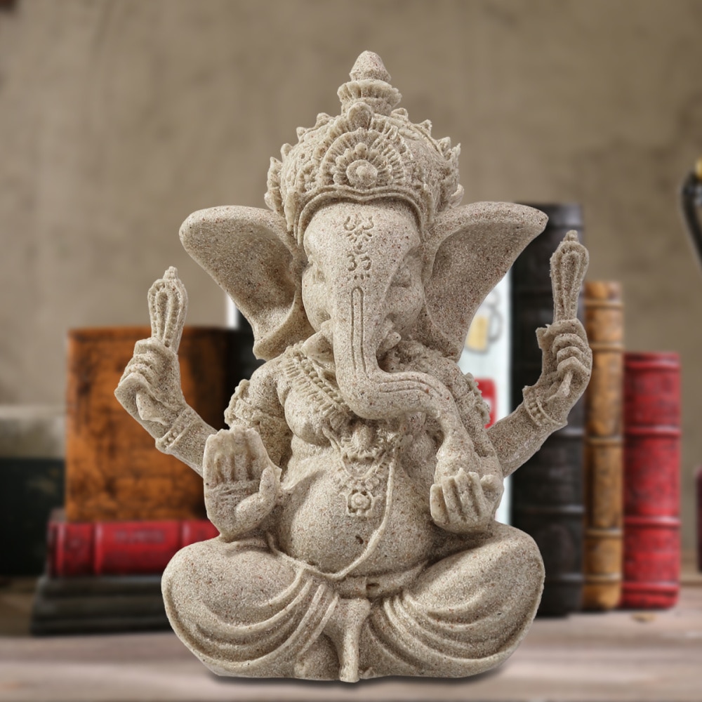 Hars Ganesha Boeddha Olifant Standbeeld Sculptuur Handgemaakte Beeldje