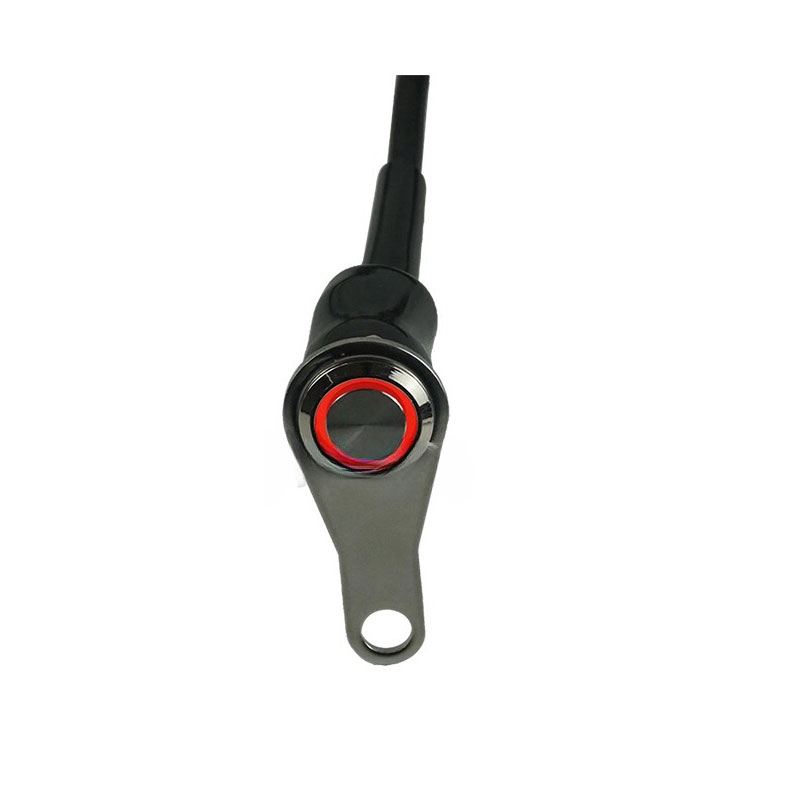 Interruptor de luz LED impermeable para motocicleta, Faro de manillar, luz antiniebla, interruptor de encendido y apagado, 12V: Gris oscuro