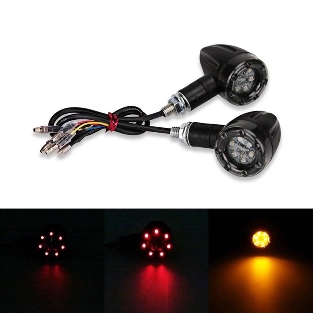 2Pcs Universal Motorcycle Turn Signal Light 12V 13 LED Super Bright Bulbs for Moto Off Road Indicator Light Easy to install