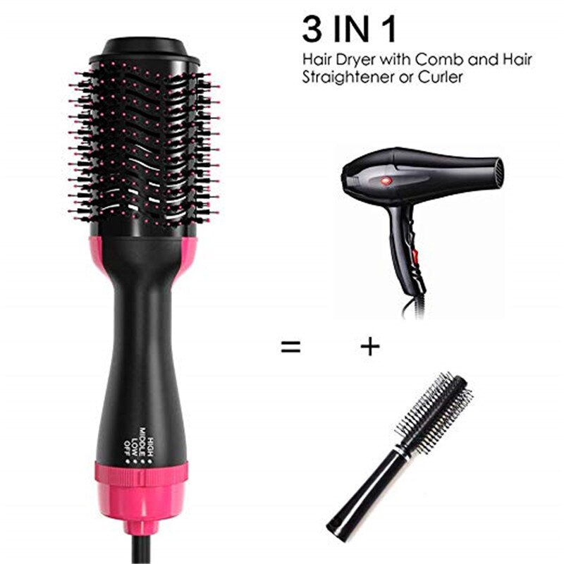 3 IN 1 One Step Hair Dryer Volumizer Electric Blow Dryer Air Brush Hair Straightener Curler Comb Hair Dryer And Styler