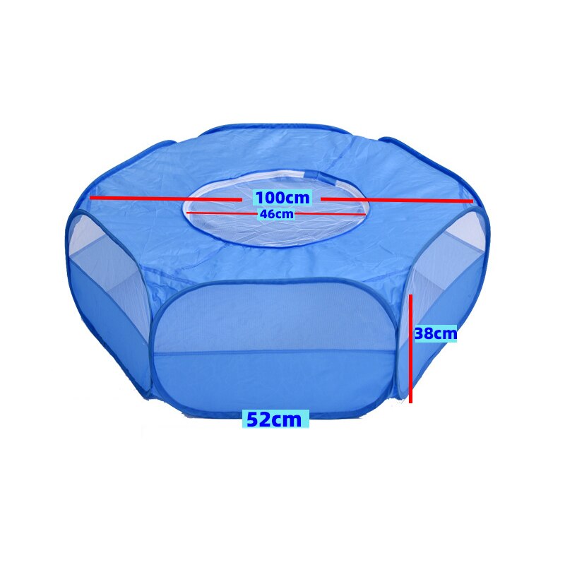 Folding Small Pet Fence Outdoor Indoor Exercise Game Crawling Small Animal Tent (with Cover and Side Cloth)