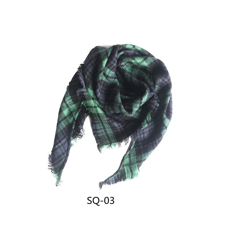 JIFANPAUL scarf autumn and winter imitation cashmere children's plaid scarf retro shawl scarf unisex: B18 A3