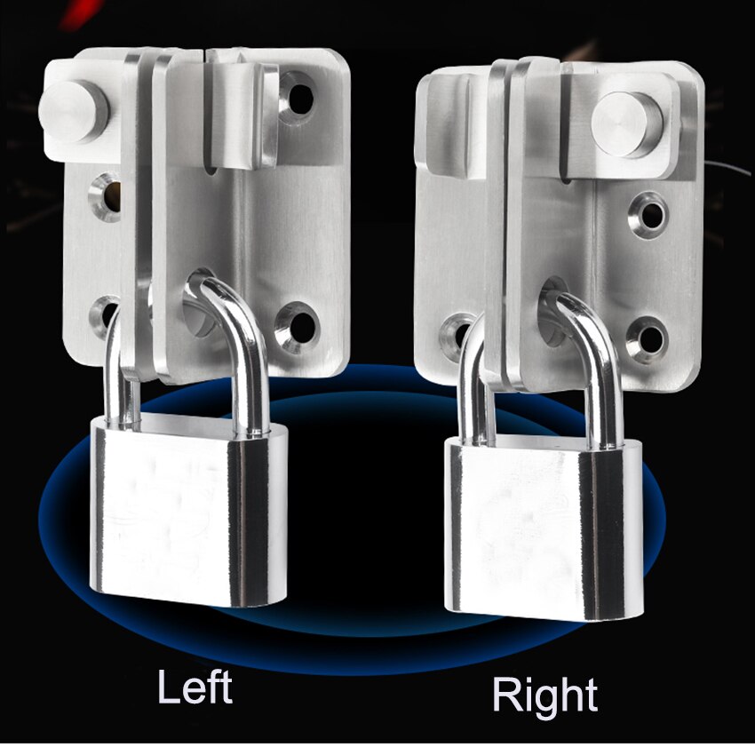 1 Pc Rvs Veiligheid Houten Deurslot Gesp Deurslot Bolt Lock Links En Rechts Open Veiligheid Deur accessoires