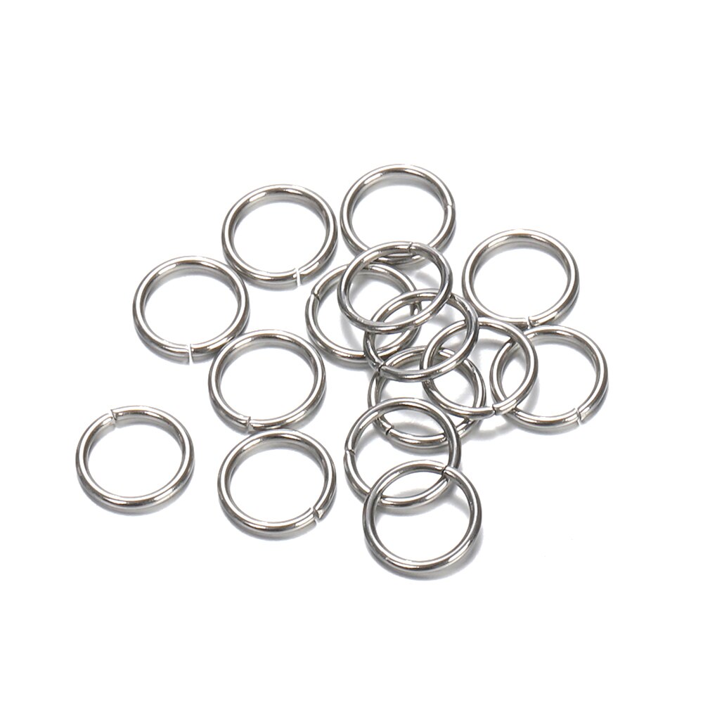 200 sztuk 100 sztuk ze stali nierdzewnej Jump pierścień 3-15mm pozłacane dzielone pierścienie do tworzenia biżuterii złącza łańcuchowe DIY akcesoria: 10mm Steel
