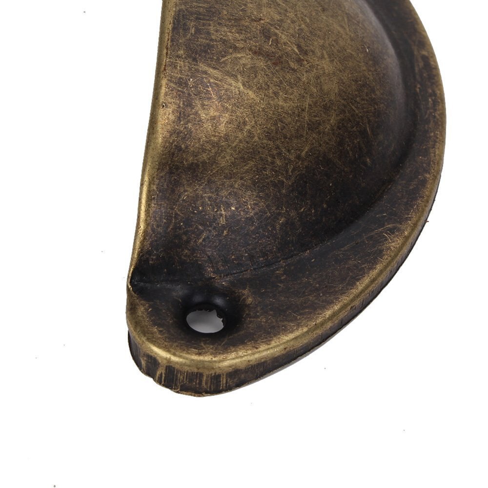 4 Stuks Vintage Decoratieve Deur Lade Handvat Ijzer Halve Cirkel Knoppen (Brons)