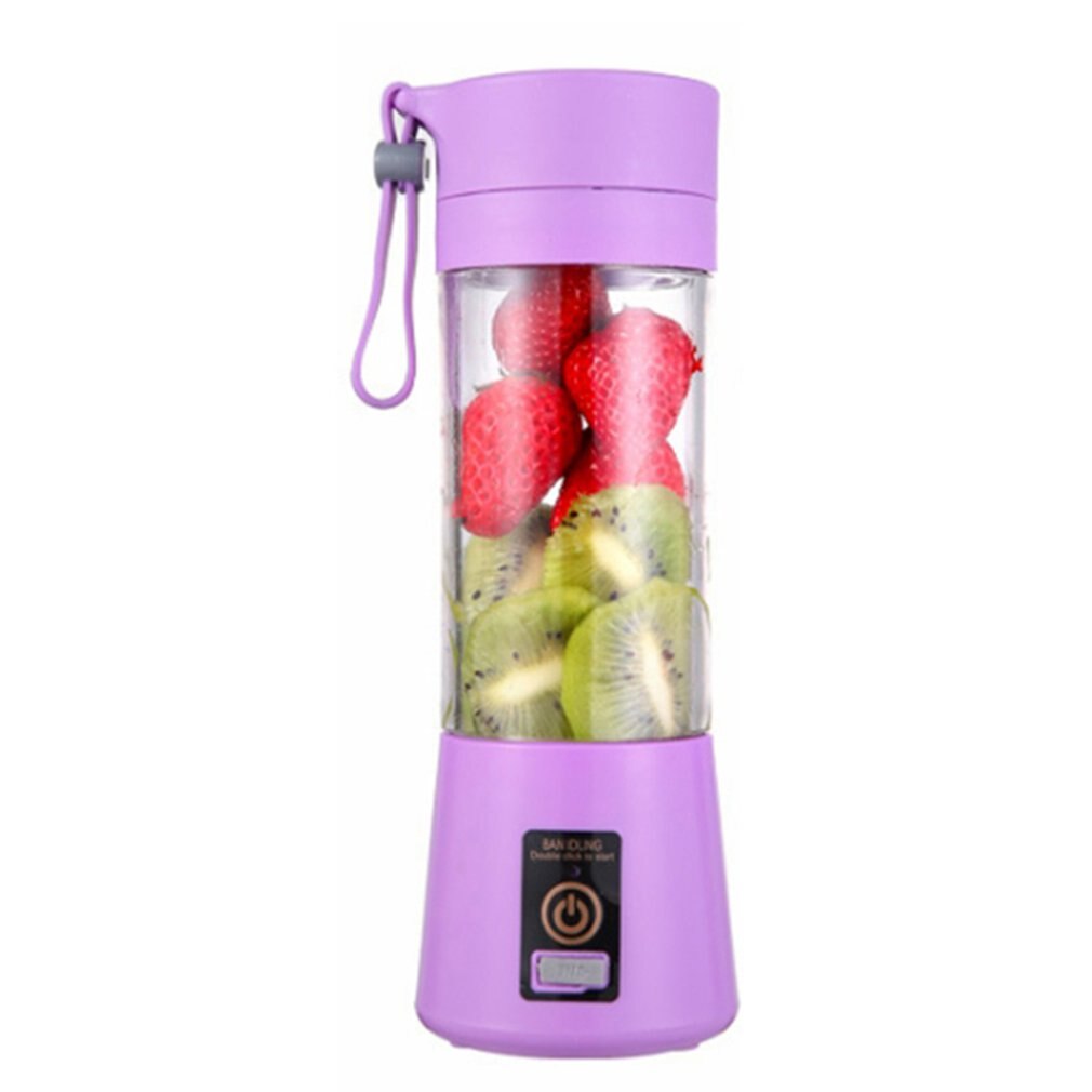 portable blender usb mixer electric juicer machine smoothie blender mini food processor personal blender cup juice blenders: purple