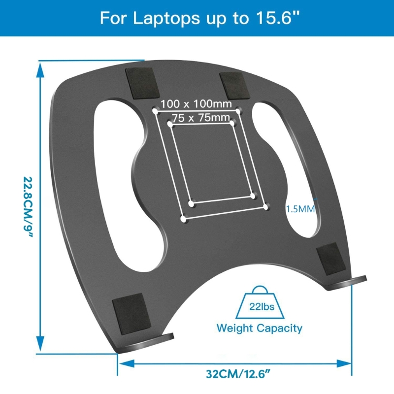 Laptop Vesa Mount Tray Heavy Duty and Fully Adjustable Laptop Holder Attachment
