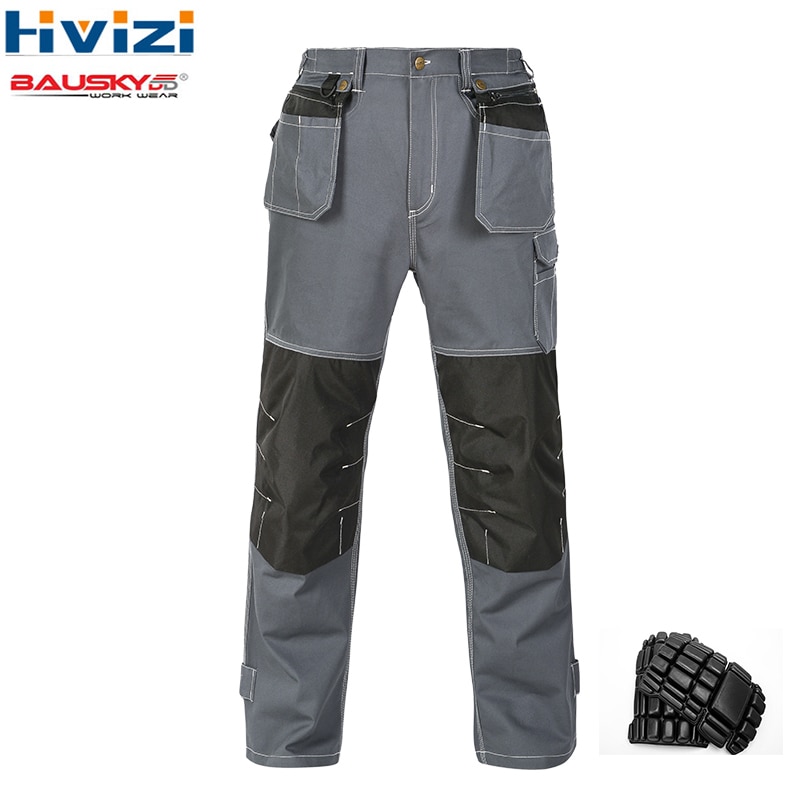 Herren sicherheit arbeitskleidung hosen arbeiten hosen hosen werkzeug taschen Ladung hosen mit knie Pads für elektriker mechaniker mechaniker