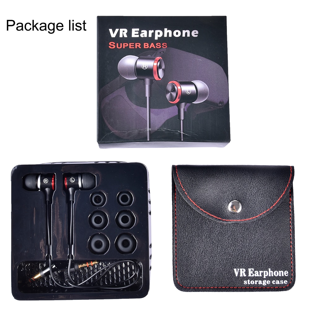 VR 3.5mm Headphones with Left/Right Single Sound Channel 3D 360 Degree Sound Stereo VR Earbuds for Oculus Quest VR Headset