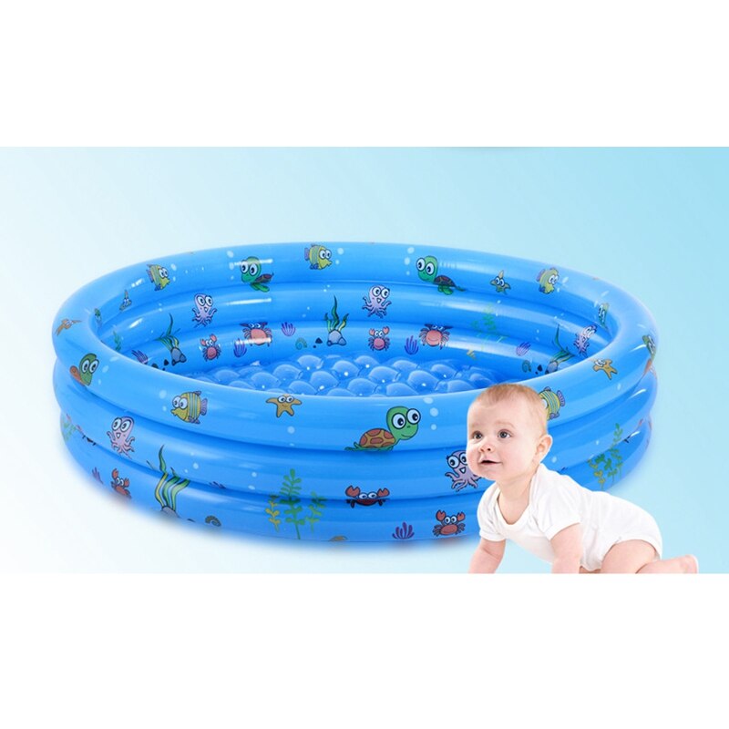 Opblaasbaar Zwembad 100Cm Verdikte Milieubescherming Pvc Kinderen Zwembad Bad Met Pomp