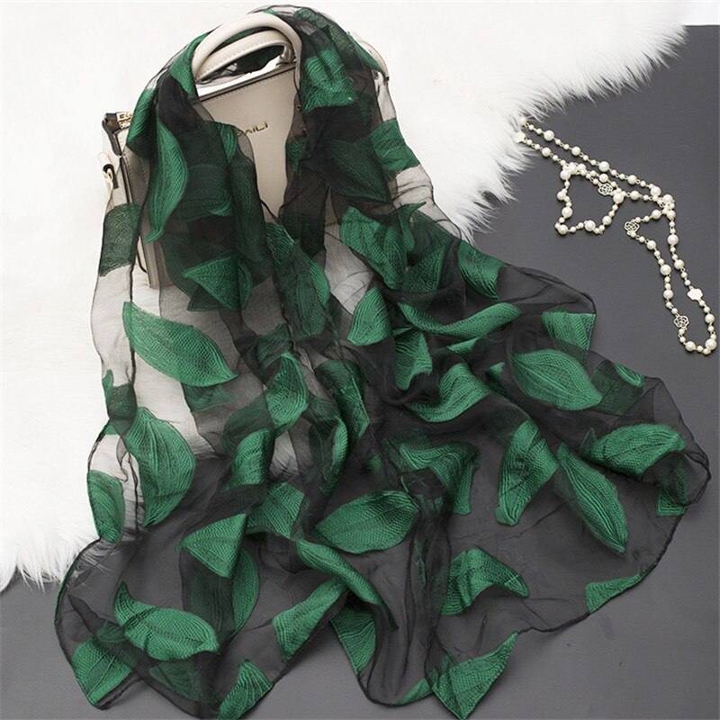 die Seide schal frauen sommer brise leichte schier schals und wickelt bandana Strand Organza Blick spitze hohl schals fo damen
