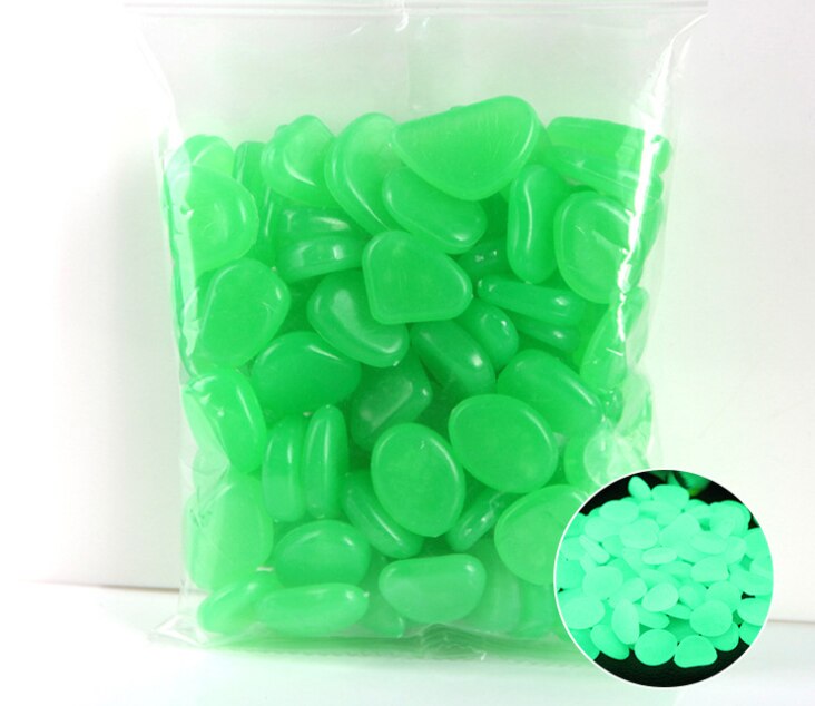 100 Pcs Tuin Decor Lichtgevende Speelgoed Stenen Glow In Dark Decoratieve Steentjes Outdoor Aquarium Decoratie Pebble Rotsen Aquarium: A6