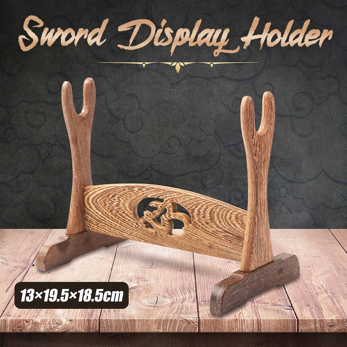 1pcs Japanese Samurai Sword Wenge Wood Wall Mounted Home Desk Decoration Stand Samurai Katana Holder Rack Holder Bracket Display