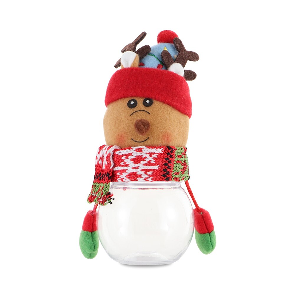 Glædelig juledyr snemand julemanden xmas ornament cookies poser børn sukker krukke slik opbevaringsboks: Hjort
