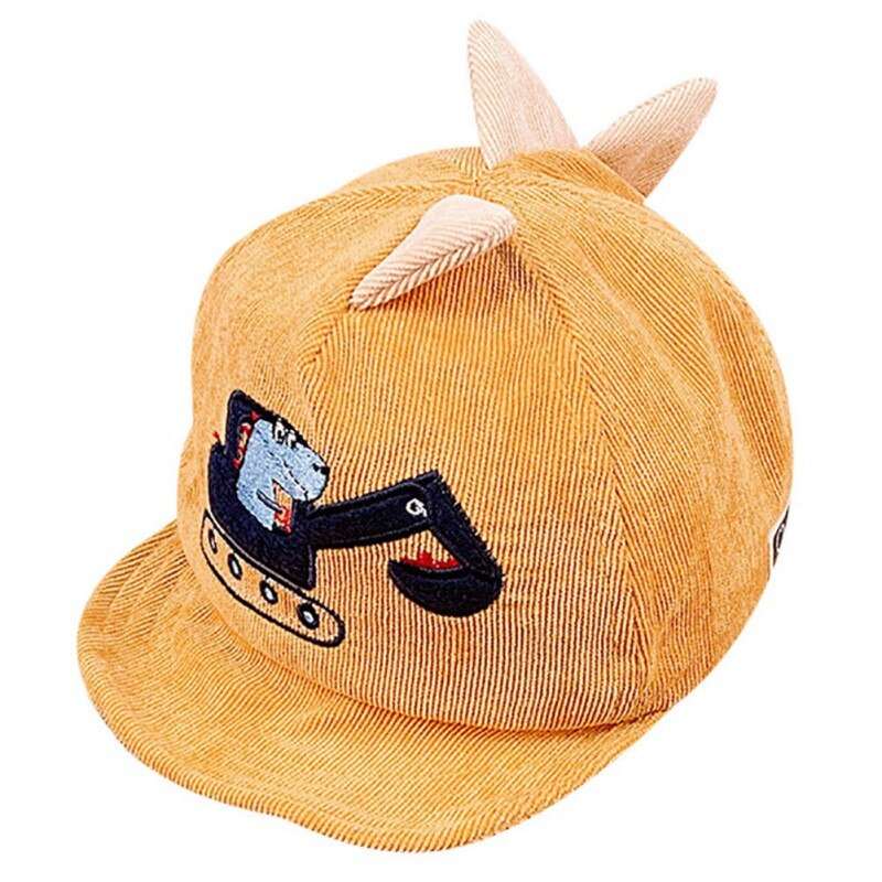 Handsome Toddler Kids Baby Girl Boy Cartoon Embroidery Pattern Visor Baseball Cap Casual Hat Hvlv