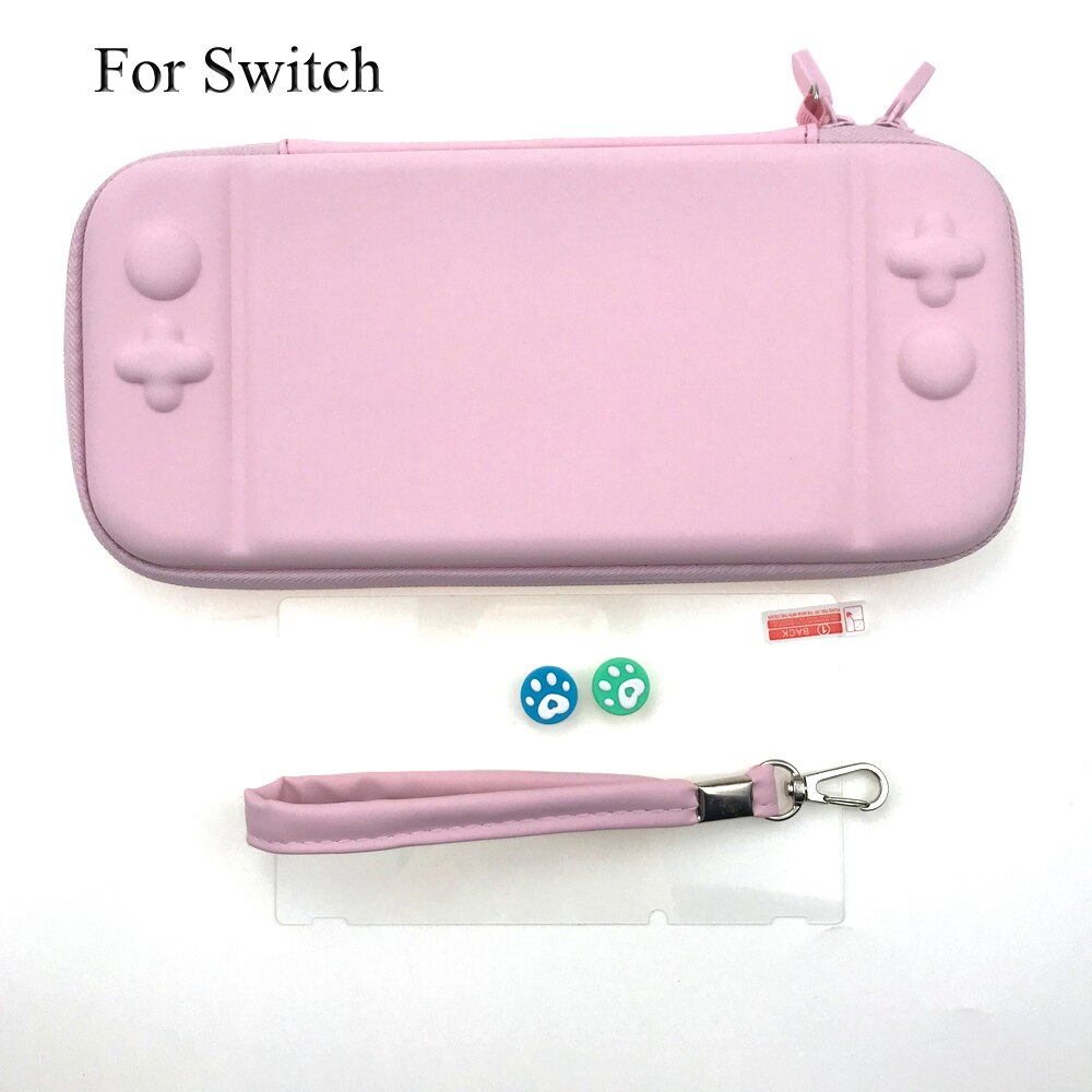 Bæretaske opbevaringspose til nintendos switch bærbar rejsetaske til nintendo switch spil tilbehør: Lyserød