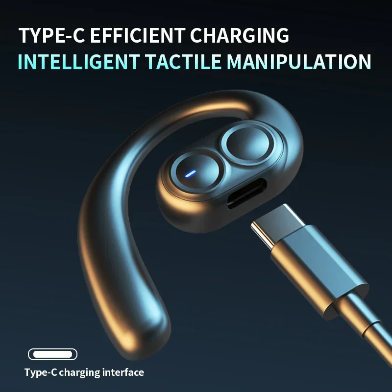 Bezprzewodowe słuchawki Bluetooth Pełny otwarty zestaw słuchawkowy Przewodnictwo powietrzne Słuchawki z zaczepem na ucho Zestaw głośnomówiący z redukcją szumów Audifonos Sporty