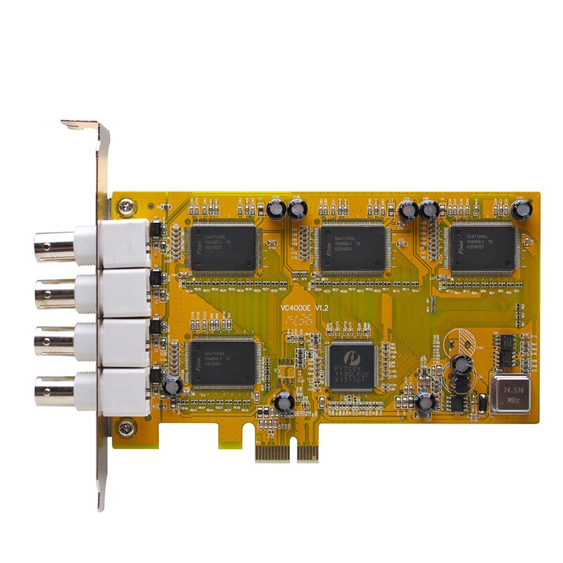 Vier Kanaals Video Capture Bnc 4 Poort VC4000E Afbeelding Monitoring Capture Card 4 Port PI7C9X + SAA7134HL Chip Resolutie 1440*900