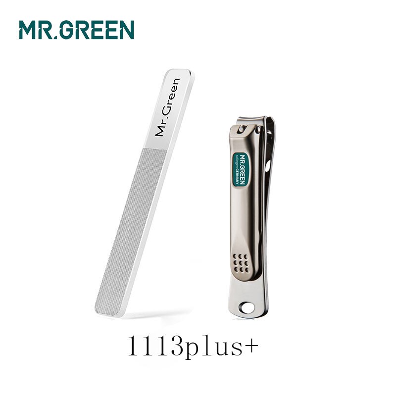 Mr. Groen Nagelknipper Rvs Nail Cutter Clippers Nagelvijl Set Manicure Beauty Pedicure Vinger Teen Schaar: 1113PLUS M
