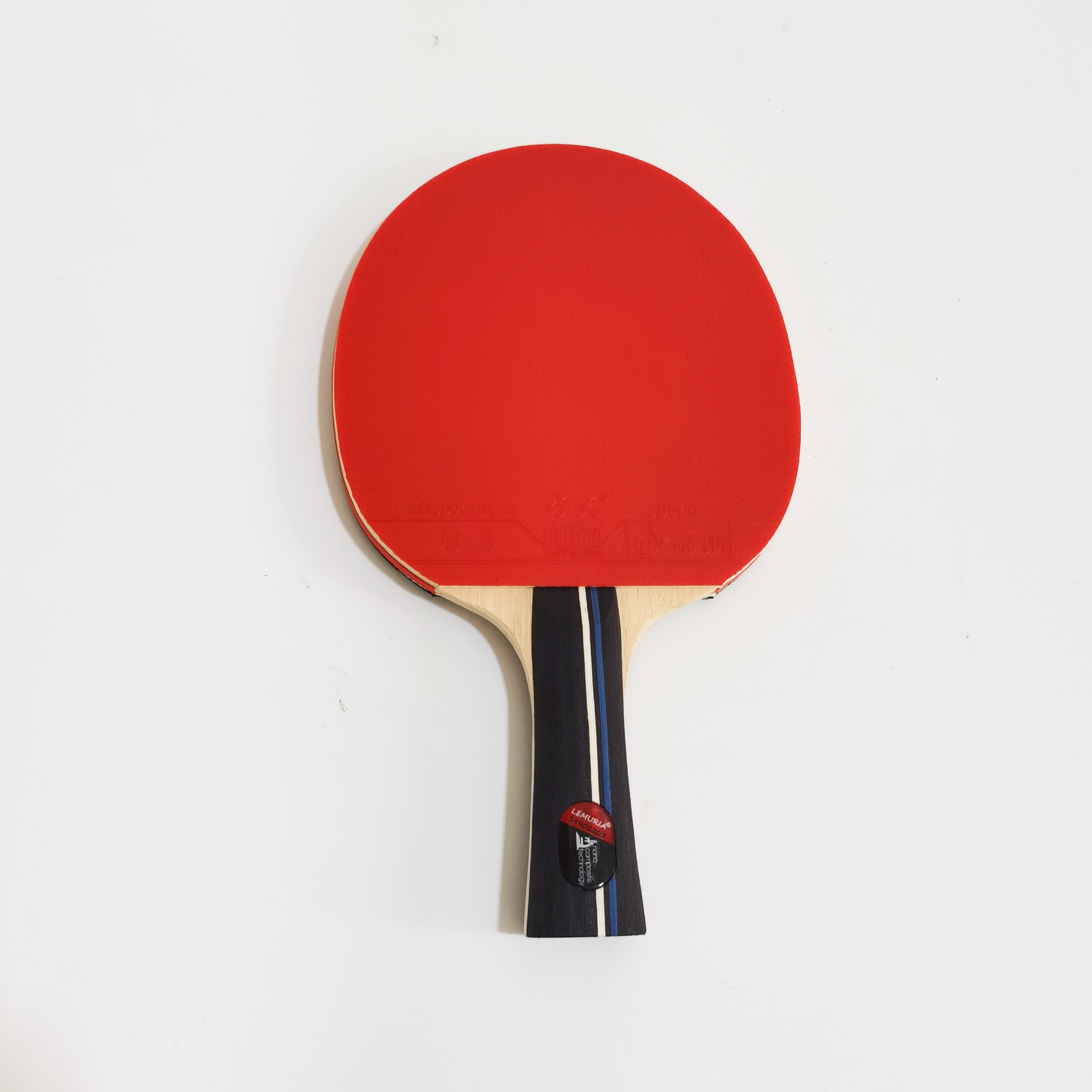 Lemuria Y40 Professionele Tafeltennis Racket Met Ittf Goedgekeurd Puistjes-In Rubber Lange Handvat Ping Pong Bat: Default Title