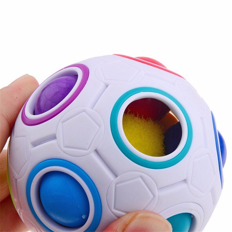 1 Pcs Kreative Regenbogen Fußball Puzzle Lernen & Pädagogisches Spielzeug Für Kinder Kinder Erwachsene Sphärische Magic Cube Spielzeug