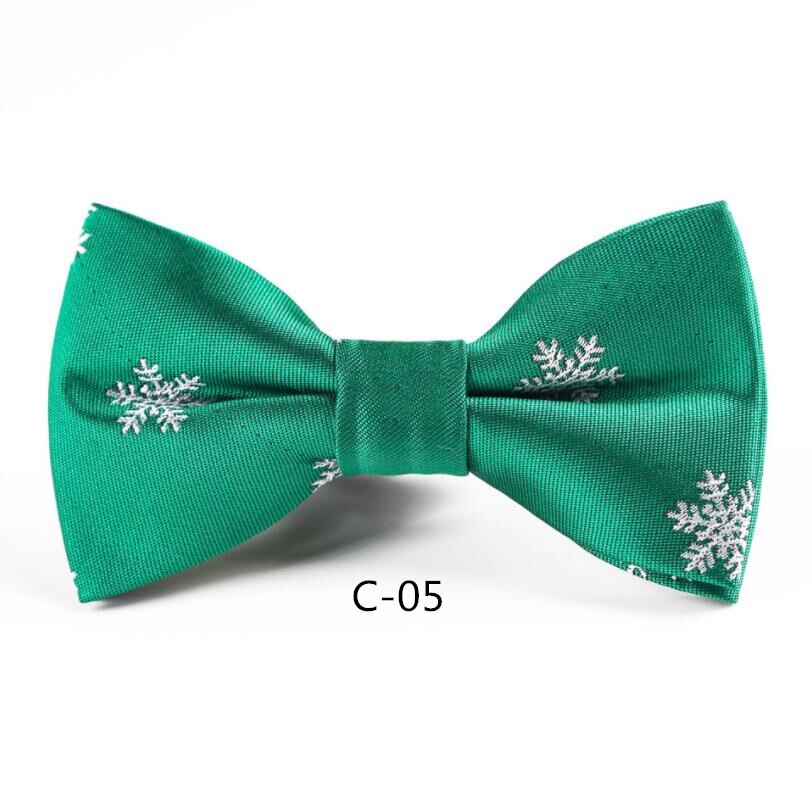 Rbocott drenge julebue snefnug juletræ mønster butterfly til børn børn rød blå bowtie størrelse 9cm*4.5cm: 05