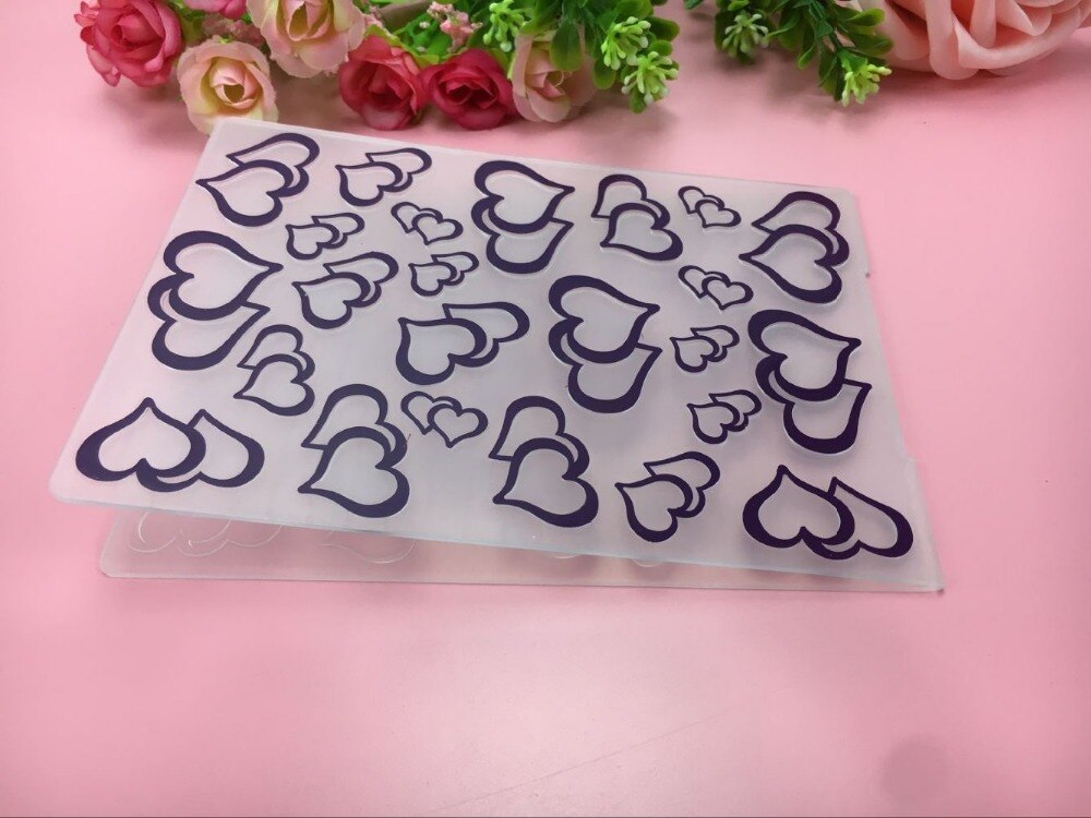 The love-Carpetas de plástico en relieve para manualidades, papel de álbum de recortes, suministros de decoración, S138