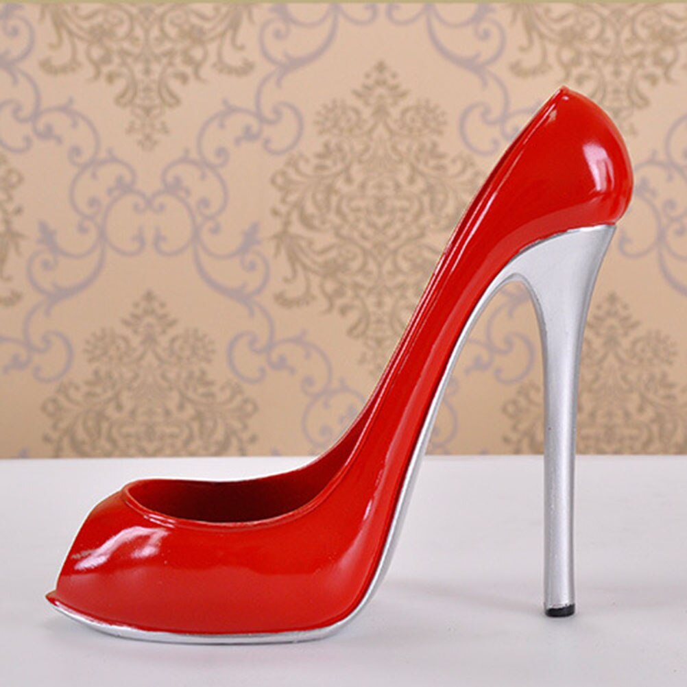 High Heel Shoe Wine Bottle Holder Shoes Silicone Wine Bottle Holder Rack Shelf for Home Party Restaurant: Red