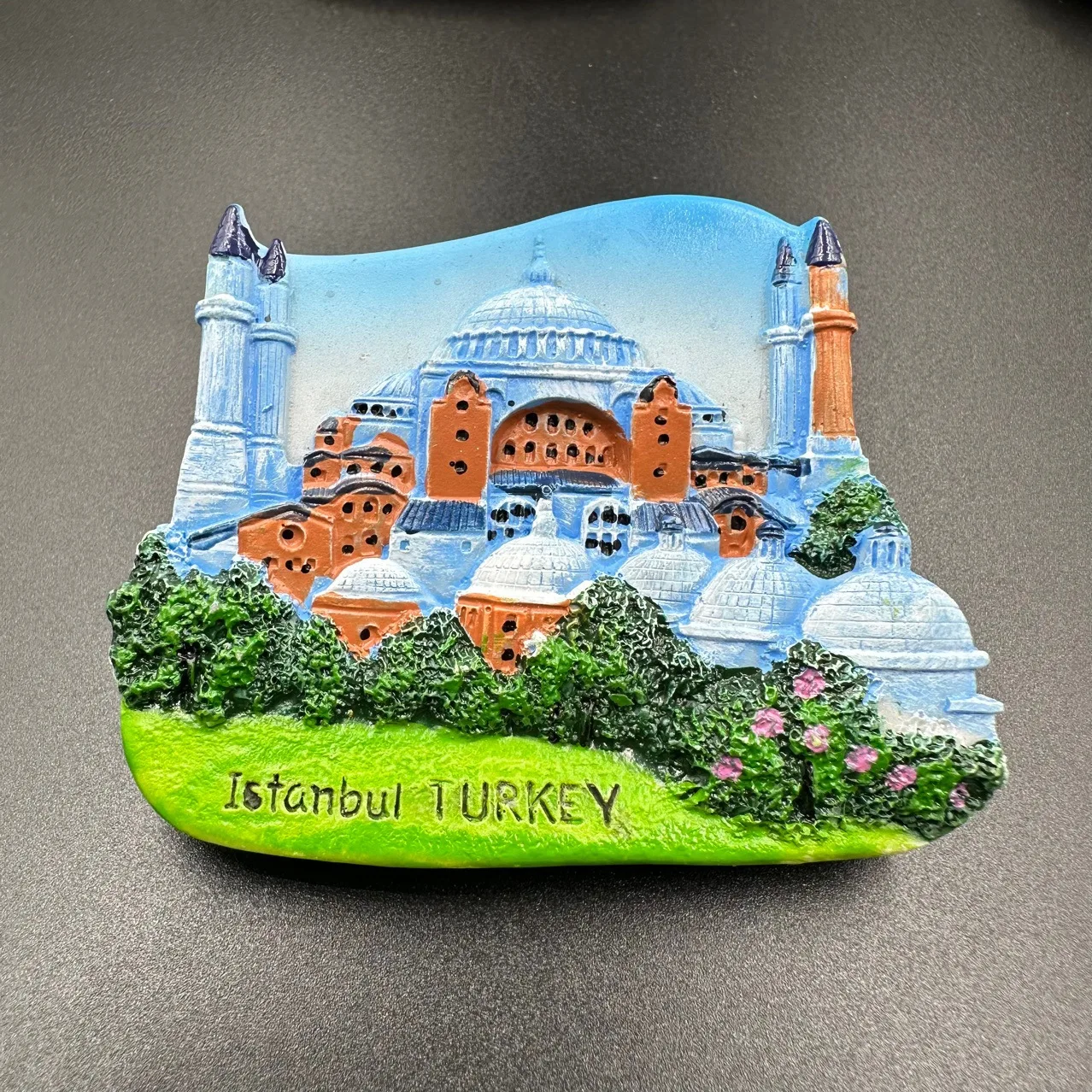 Luxuriöse türkische Istanbul-Stoff-Magnet-3D-Kühlschrankmagnete, Stadtgebäude, Reisethema, magnetische Kühlschrankaufkleber Ich bin Absorptionsstil
