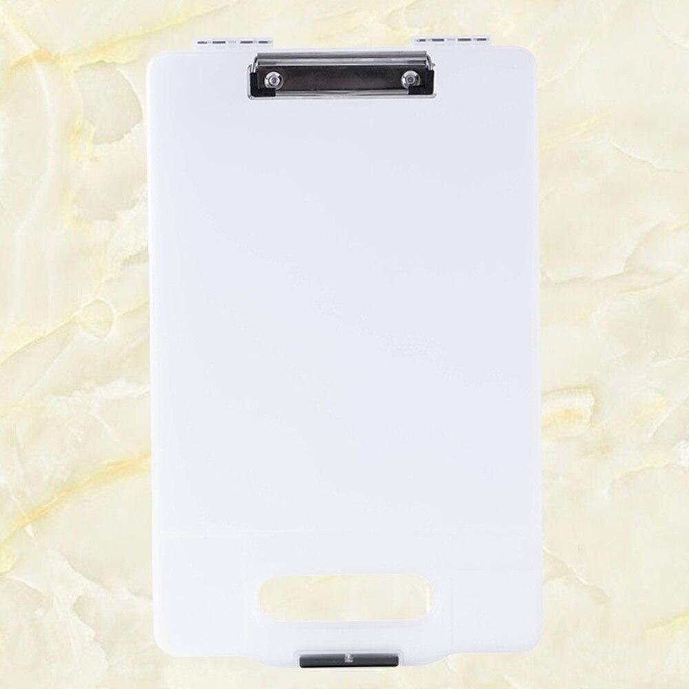 1Pc Portable Clipboard Storage Box Multifunction File Folder Openable Paper Storage Organizer Case Clip Board Writing Pad File