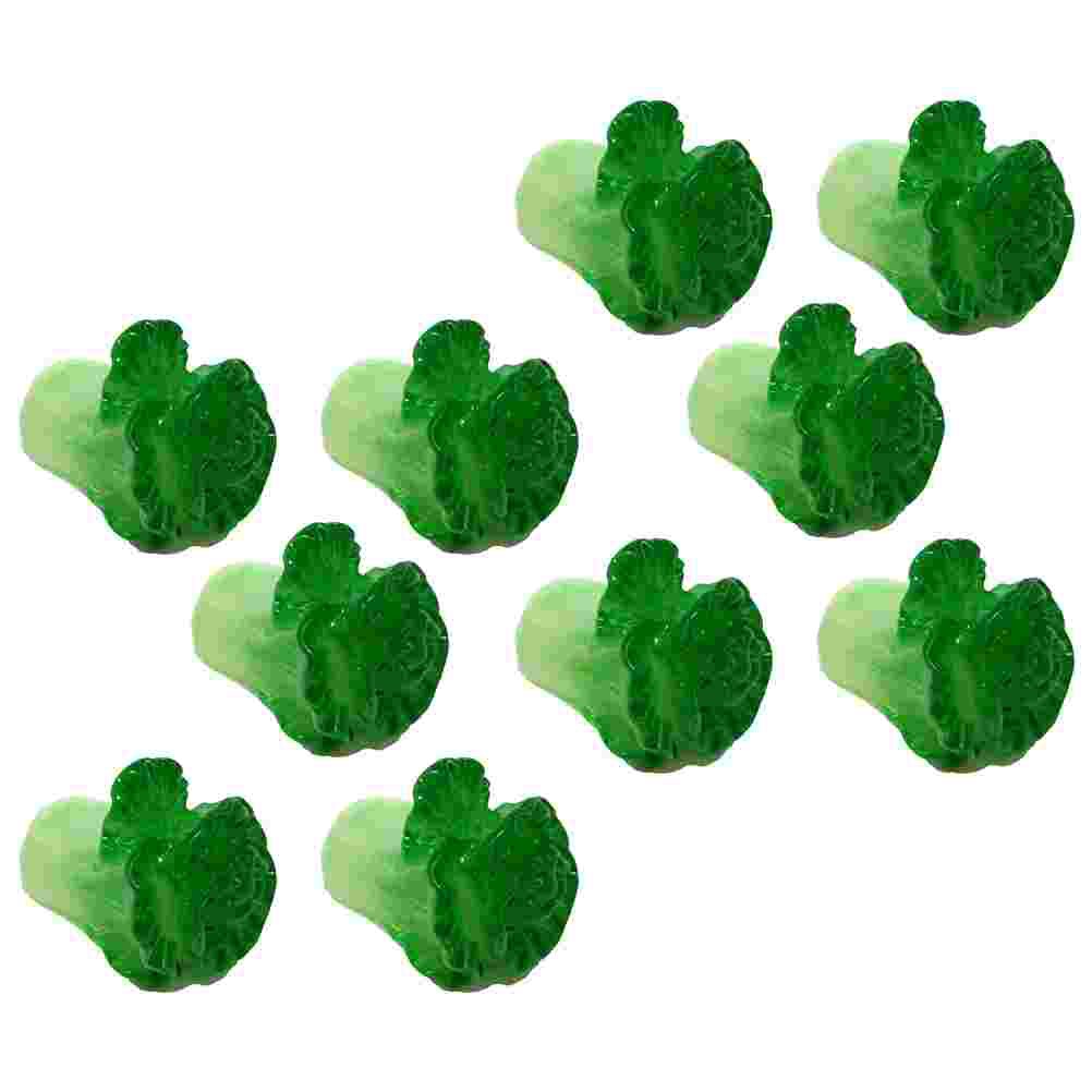 10pcs Mini Cabbage Mini House Decoration Small Cabbage Mini House Supplies