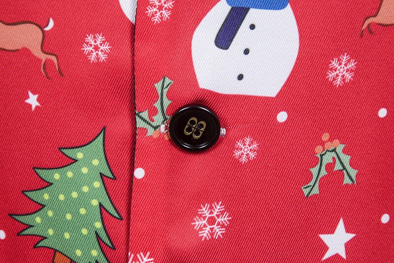 Year Christmas Vest Men Brand V Neck Slim Fit Sleeveless Vest Waistcoat Men Xmas Party Wedding Gilet Costume Homme XXL