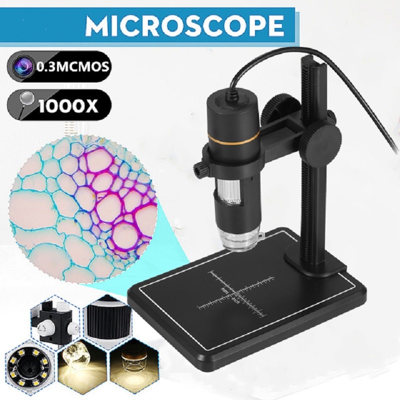 Kkmoon 1000X Vergroting Usb Digital Microscope Met Otg Endoscoop 0.3M Cmos Sensor 8-Led Light Vergrootglas Vergrootglas