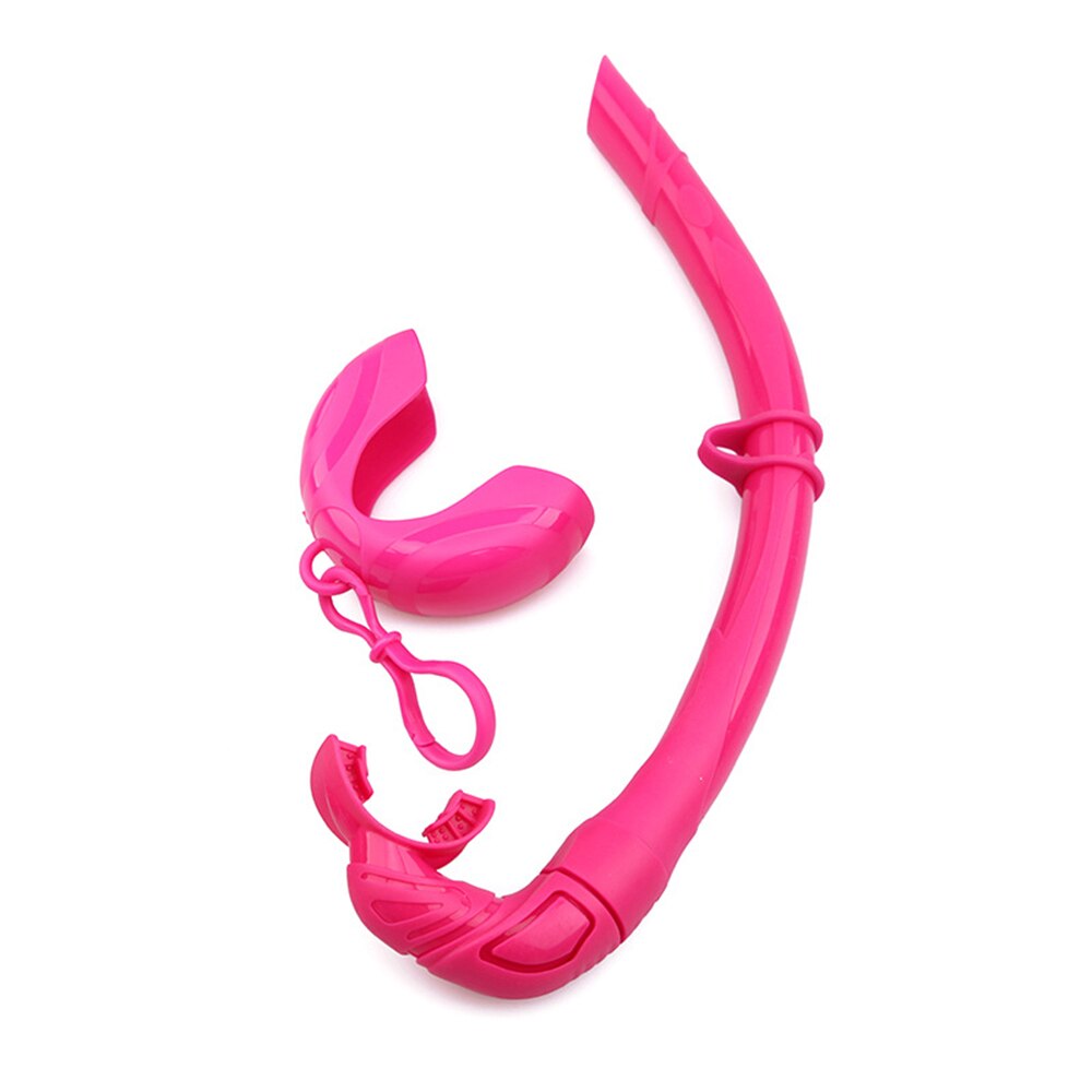 Silicone Snorkel Dry Breathing Tube Underwater Water Sports Swimming Diving Snorkeling Adults Swim Pool Air Tube: Rose Red