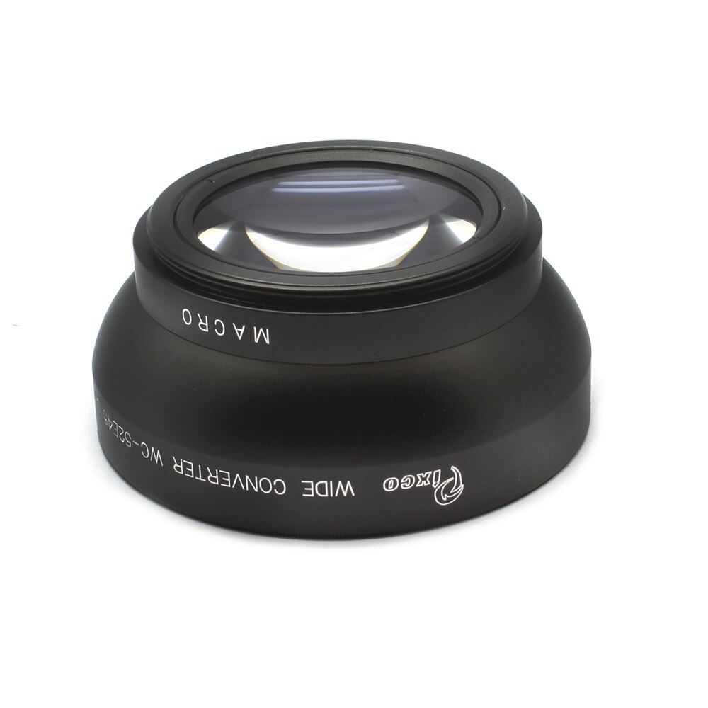 Venes 52mm 0.45X Super Wide Angle Lens w/ Macro For Canon Nikon For Pentax Sony For Panasonic (Black)