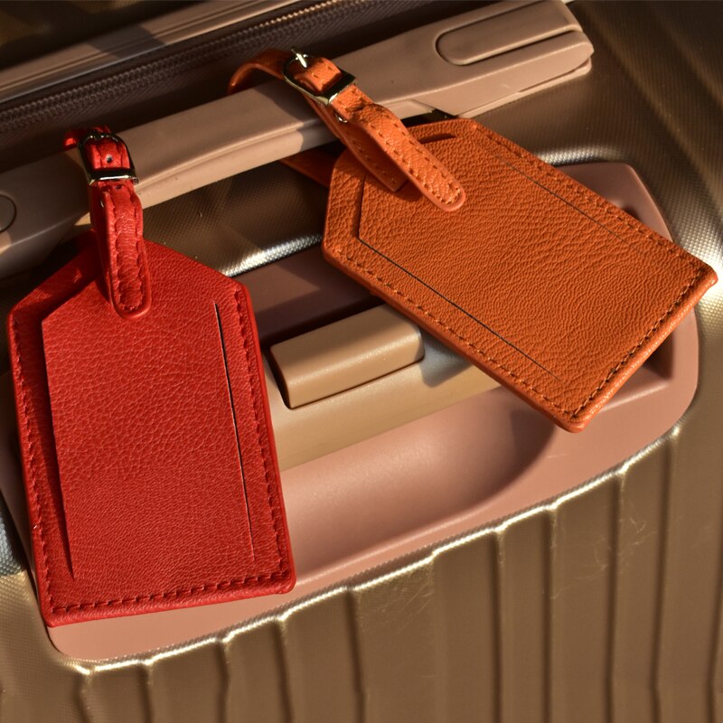 Etichetta per bagagli in pelle valigia da viaggio nome indirizzo ID etichetta per bagagli indirizzo indirizzo etichette per imbarco portatili accessori da viaggio