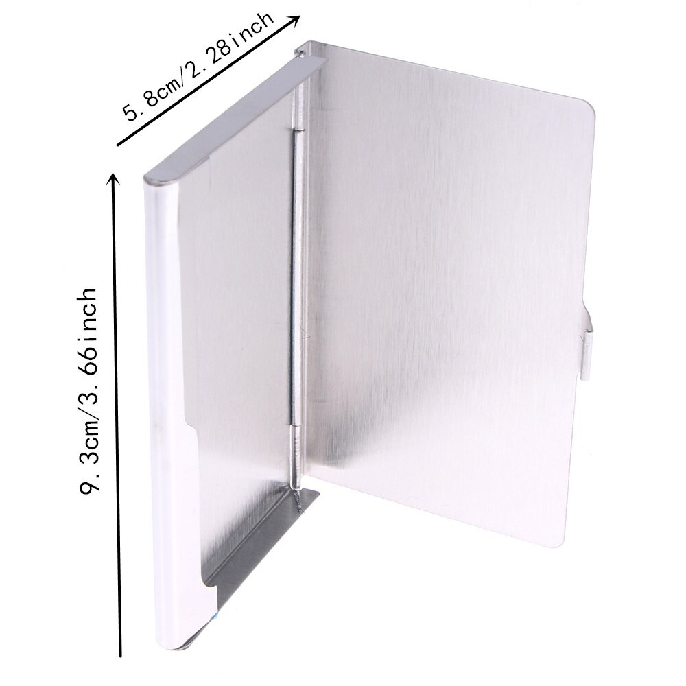 porte-carte d'affaires en acier inoxydable hommes argent Aluminium Portable étui pour cartes de crédit boîte de carte bancaire unisexe porte-carte d'identité porte-carte