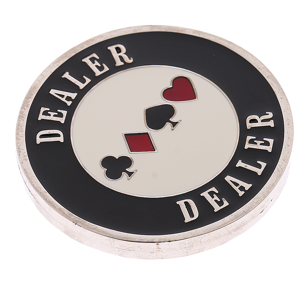 Metal Poker Dealer Botón de Chip pulsando Hold'em Card Guard 2,5''
